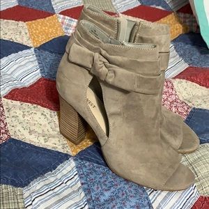 Beige ankle booties by Nine West